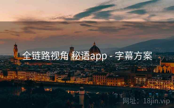 全链路视角 秘语app - 字幕方案 全链路视角 秘语app - 字幕方案
