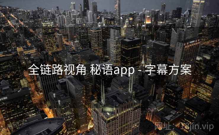 全链路视角 秘语app - 字幕方案 全链路视角 秘语app - 字幕方案